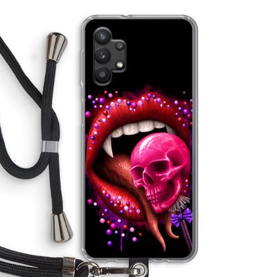 Dodelijk zoet: Samsung Galaxy A32 5G Transparant Hoesje met koord
