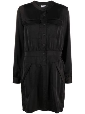 DKNY robe mi-longue à détails de poches - Noir