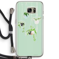 Hang In There: Samsung Galaxy S7 Edge Transparant Hoesje met koord