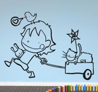 Kinderen huisdieren sticker