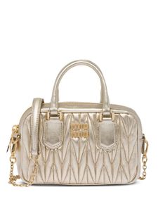 Miu Miu mini sac à bandoulière à fini métallisé - Or