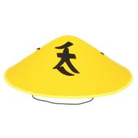 Chinese Aziatische hoed geel verkleed accessoire - Verkleedhoofddeksels - thumbnail