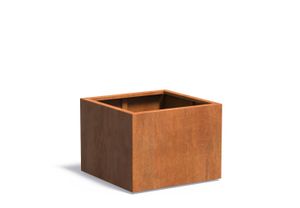 Cortenstaal plantenbak CARREZ 80x80x60cm.