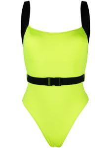 Noire Swimwear maillot de bain à modèle bicolore - Jaune