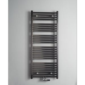 Instamat Badkamerradiator serie Calda 148 x 60 cm incl. bevestigingsset antraciet metallic