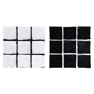 Schilderij Home ESPRIT Wit Zwart Modern 80 x 4 x 80 cm (2 Stuks)