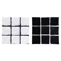 Schilderij Home ESPRIT Wit Zwart Modern 80 x 4 x 80 cm (2 Stuks)