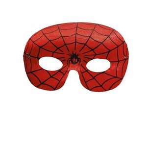 Oogmasker rood met spinnenweb