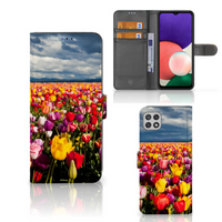 Samsung Galaxy A22 5G Hoesje Tulpen - thumbnail