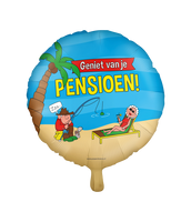 Folieballon 'Pensioen' Cartoon (46cm) - thumbnail