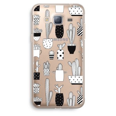 Cactusmotief: Samsung Galaxy J3 (2016) Transparant Hoesje