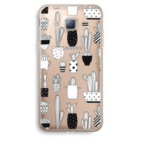 Cactusmotief: Samsung Galaxy J3 (2016) Transparant Hoesje