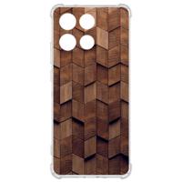 TPU Telefoonhoesje Motorola Moto G56 - Wooden Cubes backcover TPU Telefoonhoesje Motorola Moto G56 - Wooden Cubes backcover