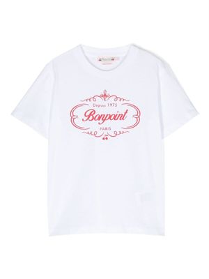 Bonpoint t-shirt en coton à logo imprimé - Blanc