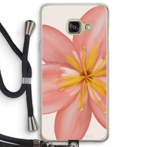 Pink Ellila Flower: Samsung Galaxy A3 (2016) Transparant Hoesje met koord