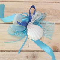 Bonbon doosjes - Chocolade doosje - Strik Aqua Blue - 24 stuks