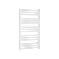 Handdoekradiator Sapho Nevel Recht Middenaansluiting 55.5x104.3 cm 397W Wit