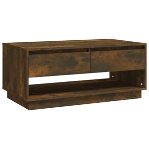 vidaXL Salontafel 102,5x55x44 cm bewerkt hout gerookt eikenkleurig