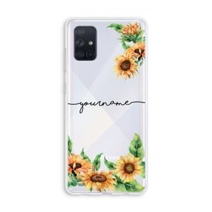 Zonnebloemen: Galaxy A71 Transparant Hoesje