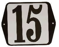 Huisnummer standaard nummer 15 - Warentuin mix