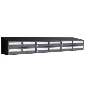 Allux Hive Set 6-Breed, 2-Hoog Met Dak Zwart - 40030070_6x2d