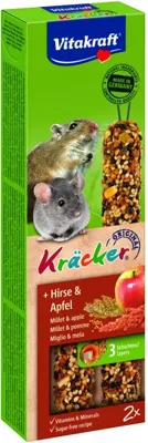 Vitakraft Kräcker muis en gerbil trosgierst & appel 2-in-1