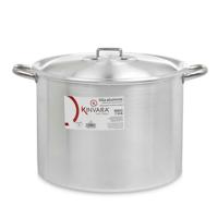 Kookpan/soeppan met deksel - Aluminium - 35 liter - D38 x H32 cm