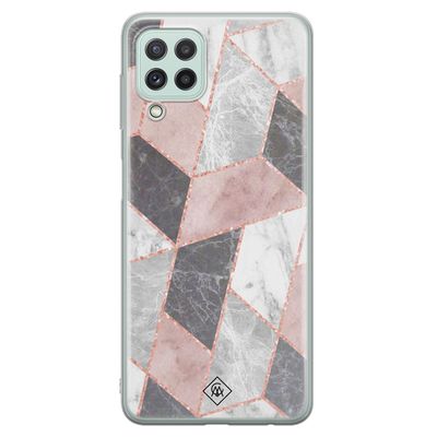 Samsung Galaxy A22 4G siliconen hoesje - Stone grid
