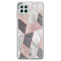 Samsung Galaxy A22 4G siliconen hoesje - Stone grid