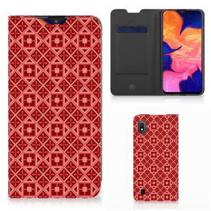 Samsung Galaxy A10 Hoesje met Magneet Batik Rood