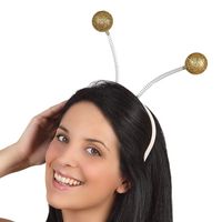 Verkleed diadeem discoballen/Aliens sprieten - goud - meisjes/dames - Carnaval   -