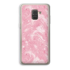 Abstract Painting Pink: Samsung Galaxy A8 (2018) Transparant Hoesje