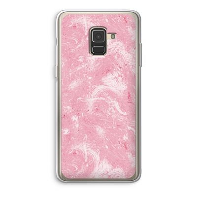 Abstract Painting Pink: Samsung Galaxy A8 (2018) Transparant Hoesje