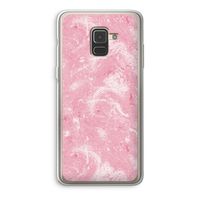 Abstract Painting Pink: Samsung Galaxy A8 (2018) Transparant Hoesje