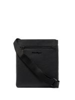 Ferragamo sac à bandoulière à plaque logo - Noir