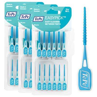 TePe TePe EasyPick M/L Blauw - 3 x 36 stuks Voordeelverpakking