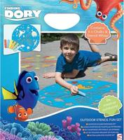 Jonotoys Finding dory stoepkrijt met grote sjablonen om op straat te tekenen Jonotoys Finding dory stoepkrijt met grote sjablonen om op straat te tekenen