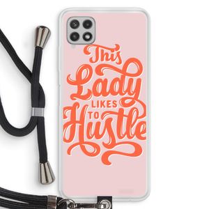 Hustle Lady: Samsung Galaxy A22 4G Transparant Hoesje met koord