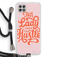 Hustle Lady: Samsung Galaxy A22 4G Transparant Hoesje met koord