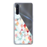 Gekleurde driehoekjes pastel: Oppo A91 Transparant Hoesje