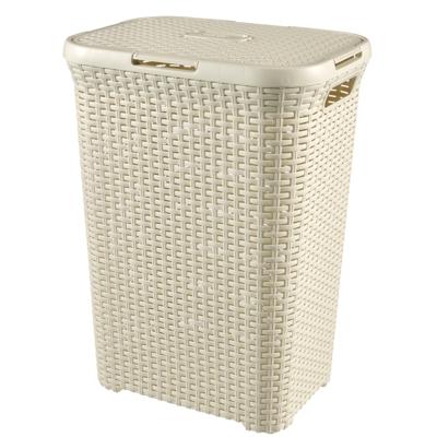 Curver style wasmand met deksel 60l wit