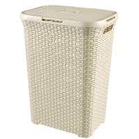 Curver style wasmand met deksel 60l wit