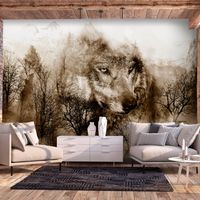 Fotobehang - Wolf in de bergen  III, premium print vliesbehang - thumbnail