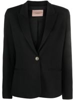 TWINSET logo-buttons single-breasted blazer - Noir