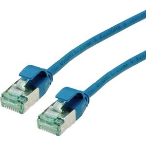roline recycled material RJ45 (cross) Netwerkkabel Aansluitkabel CAT 6A U/FTP 0.5 m Blauw