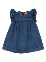 Diesel Kids robe en jean Dollib à logo brodé - Bleu - thumbnail