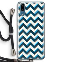 Onderbroken lijn: Huawei P20 Transparant Hoesje met koord