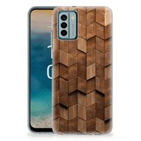 Bumper Hoesje voor Nokia G22 Wooden Cubes