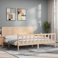 Bedframe zonder matras massief grenenhout 200x200 cm