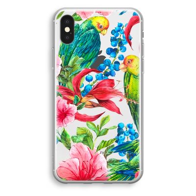 Papegaaien: iPhone XS Transparant Hoesje